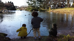 Fishing in the pond