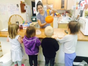 Getting the seeds out.