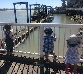 Checking out the boats