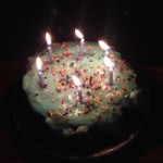 Chocolate cake with sprinkles!