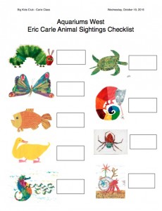 Our Checklist, which we filled out when we got back to buddings